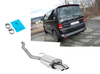 Fox Edelstahl Sportauspuff VW T5 Bus 2x63mm Dieseloptik scharf 45° nach unten gebogen