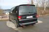 Fox Edelstahl Duplex Sportauspuff-Komplettanlage ab Kat VW T5 Bus 2x80mm rund eingerollt gerade mit Absorber