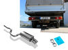 Fox Edelstahl Sportauspuff VW T5 Pritsche & DoKa 4motion 2x63mm Dieseloptik scharf 45° nach unten gebogen