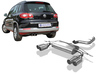 Fox Edelstahl Duplex Sportauspuff VW Tiguan Typ 5N TDI 4motion je 2x90mm rund eingerollt gerade
