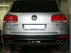 Fox Edelstahl Duplex Endrohrgeweih VW Touareg 7L 3.2l V6 2.5 R5 TDI 2x90mm rund eingerollt abgeschrägt