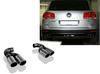 Fox Edelstahl Duplex Endrohrgeweih VW Touareg 7L 3.2l V6 2.5 R5 TDI 2x90mm rund eingerollt abgeschrägt