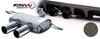 FSW Edelstahl Sportauspuff VW Golf 6 TSI TDI 2x90mm mittig inkl. Diffusor