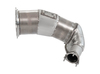 HJS Edelstahl Ø143mm auf 2x60mm Downpipe mit Kat Audi S5 B9 Typ F5