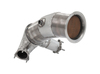 HJS Edelstahl Ø143mm auf 2x60mm Downpipe mit Kat Audi S5 B9 Typ F5