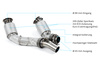 HJS Edelstahl Ø80mm Downpipe mit Kat BMW M4 F82 F83 inkl. Competition, GTS u. CS