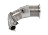 HJS Edelstahl Ø143mm auf 2x60mm Downpipe mit Kat Audi S5 B9 Typ F5
