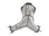 HJS Edelstahl Ø143mm auf 2x60mm Downpipe mit Kat Audi S5 B9 Typ F5