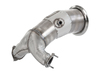 HJS Edelstahl Ø143mm auf 2x60mm Downpipe mit Kat Audi S5 B9 Typ F5