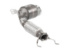 HJS Edelstahl Ø140mm auf Ø70mm Downpipe mit Kat BMW 1er F40 M135i