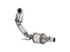 HJS Edelstahl Ø76mm Downpipe mit Kat und OPF Seat Leon 2.0l TSI 190PS OPF