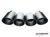 Hurricane Aluminium Duplex Endrohrsatz je 2x101mm rund scharfkantig abgeschrägt schwarz eloxiert(Anschluss 63/76mm)