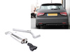Milltek Edelstahl Racing-Komplettanlage ab Kat Audi A1 inkl. Sportback Typ 8X 1.4l 150/185PS 2x80mm rund doppelwandig abgeschrägt in schwarz