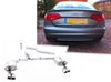 Milltek Edelstahl Duplex Racing-Komplettanlage ab Kat Audi A4 B8 3.0l TDI quattro je 2x80mm rund doppelwandig abgeschrägt