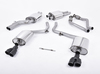 Milltek Edelstahl Duplex Sportauspuff-Komplettanlage ab Kat Audi S4 B8 Bj.2008-2011 je 2x80mm rund doppelwandig abgeschrägt in schwarz