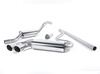 Milltek Edelstahl Sportauspuff-Komplettanlage ab Downpipe Audi Urquattro 2x90mm rund doppelwandig abgeschrägt