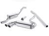 Milltek Edelstahl Sportauspuff-Komplettanlage ab Downpipe Audi Urquattro 2x90mm rund doppelwandig abgeschrägt