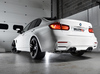 Milltek Edelstahl Duplex Sportauspuff-Komplettanlage ab Kat BMW M3 inkl. Competition F80 je 2x90mm rund doppelwandig abgeschrägt in schwarz