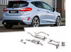 Milltek Edelstahl Duplex Sportauspuff-Komplettanlage ab Kat Ford Fiesta Mk8 1.0l Ecoboost ST-Line je 100mm rund doppelwandig abgeschrägt