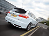 Milltek Edelstahl Sportauspuff-Komplettanlage ab Kat Ford Focus 3 Turnier ST 2x100mm rund doppelwandig abgeschrägt in schwarz