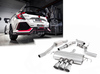 Milltek Edelstahl Sportauspuff-Komplettanlage ab Kat Honda Civic 10 FK8 Type-R 3x100mm rund doppelwandig abgeschrägt Titan matt