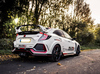 Milltek Edelstahl Sportauspuff-Komplettanlage ab Kat Honda Civic 10 FK8 Type-R 3x100mm rund doppelwandig abgeschrägt Titan matt