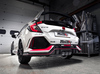 Milltek Edelstahl Sportauspuff-Komplettanlage ab Kat Honda Civic 10 FK8 Type-R 3x100mm rund doppelwandig abgeschrägt Titan matt