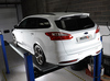 Milltek Edelstahl Sportauspuff-Komplettanlage ab Kat Ford Focus 3 Turnier ST 2x100mm rund doppelwandig abgeschrägt in schwarz