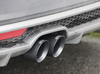 Milltek Edelstahl Racing-Komplettanlage ab Kat Audi A1 inkl. Sportback Typ 8X 1.4l 150/185PS 2x80mm rund doppelwandig abgeschrägt in schwarz