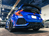 Milltek Edelstahl Sportauspuff-Komplettanlage ab Kat Honda Civic 10 FK8 Type-R 3x100mm rund doppelwandig abgeschrägt Titan matt