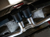Milltek Edelstahl Racing-Komplettanlage ab Kat Mini R53 Cooper S 2x76mm rund doppelwandig abgeschrägt schwarz