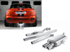 Milltek Edelstahl Racing-Komplettanlage ab Kat Mini R56 R57 R58 R59 Cooper S 2x80mm rund doppelwandig abgeschrägt