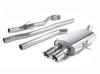 Milltek Edelstahl Racing-Komplettanlage ab Kat Mini R56 R57 R58 R59 Cooper S 2x80mm rund doppelwandig abgeschrägt