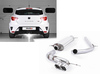 Milltek Edelstahl Racing-Komplettanlage ab Kat Seat Ibiza 1.4l 1.8l Cupra Typ 6J/6P 2x80mm rund doppelwandig abgeschrägt