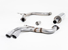 Milltek Edelstahl Sportauspuff-Komplettanlage ab Kat Seat Leon 5F 2.0l TDI 184PS 2x80mm rund doppelwandig abgeschrägt