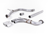 Milltek Edelstahl Racing-Komplettanlage ab Kat Seat Leon 5F 2.0l TDI 184PS 2x80mm rund doppelwandig abgeschrägt