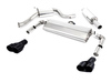 Milltek Edelstahl Duplex Sportauspuff-Komplettanlage ab Kat Seat Leon 5F 2.0l Cupra 300PS je 2x80mm rund doppelwandig abgeschrägt in schwarz