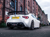 Milltek Edelstahl Duplex Sportauspuff-Komplettanlage ab Kat Toyota GT86 je 115mm rund doppelwandig abgeschrägt Titan matt