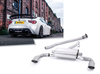 Milltek Edelstahl Duplex Racing-Komplettanlage ab Kat Toyota GT86 je 115mm rund doppelwandig abgeschrägt Titan matt