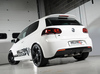 Milltek Edelstahl Ø76mm Racing-Komplettanlage ab Kat VW Golf 6 R 2x100mm rund doppelwandig abgeschrägt Titan matt