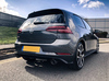 Milltek Edelstahl Duplex Sportauspuff-Komplettanlage ab Kat VW Golf 7 GTI Facelift 245PS je 100mm rund doppelwandig abgeschrägt