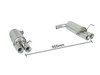 Ragazzon Edelstahl Duplex Sportauspuff Alfa Romeo 159 2.2l JTS Limo u. Sportwagon je 2x80mm rund eingerollt versetzt