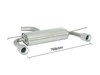 Ragazzon Edelstahl Duplex Sportauspuff Audi A3 Sportback 8P 1.9TDI 2.0TDI je 90mm rund eingerollt