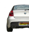 Ragazzon Edelstahl Rennsportanlage ab kat BMW 1er E81 E87 123d 2x80mm rund eingerollt versetzt