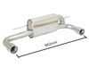 Ragazzon Edelstahl Duplex Sportauspuff BMW 1er F20 F21 114i 116i 118i mit M-Paket je 90mm rund eingerollt