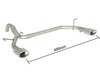 Ragazzon Edelstahl Duplex Racing-Komplettanlage ab Kat Fiat 500 0.9l Turbo je 115x70mm oval eingerollt