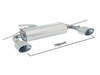 Ragazzon Edelstahl Duplex Sportauspuff Seat Leon 1P FR u. Cupra je 135x90mm oval abgeschrägt
