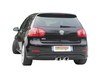 Ragazzon Edelstahl Mittig Komplettanlage ab Kat VW Golf 5 GTI mit R32-Heck 2x90mm rund eingerollt