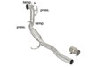 Ragazzon Edelstahl Kat- und Partikelfilter-Ersatzrohr VW Golf 5 TDI mit DPF