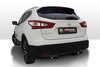 Remus Edelstahl Duplex Sportauspuff Nissan Qashqai Typ J11 2WD u. 4WD ab Bj.2013 je 142x72mm flachoval eingerollt seitlich und nach unten abgeschrägt